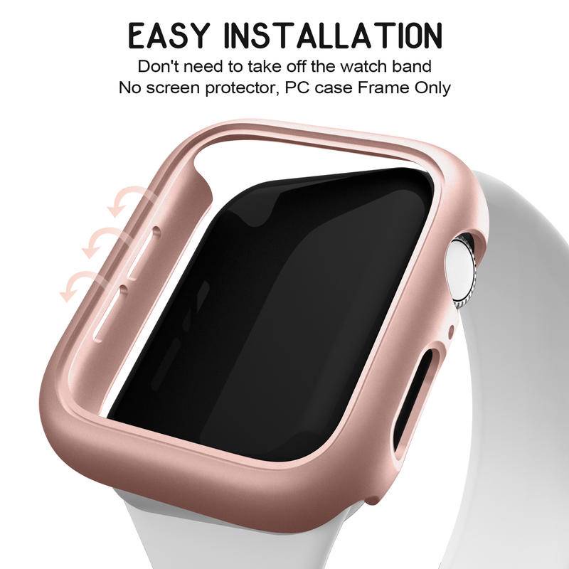 Case Bumper Pelindung Bahan PC Untuk Apple Watch Seri 8 7 6 5 4 3 2 1 SE2 49mm 45mm 41mm 42mm 40mm 38mm