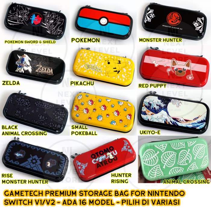 Gametech Premium Storage Bag Nintendo Switch Case Pouch Original V1 V2
