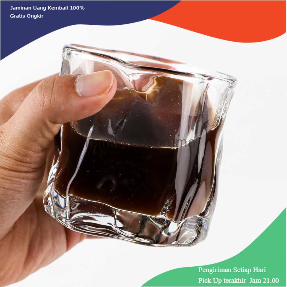 TD - PR JINYOWJA Gelas Cangkir Whisky Wine Glass Cup Sloki 244ML - YJ150