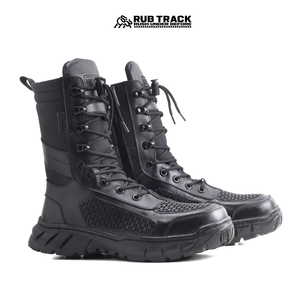 RUBTRACK - Sepatu pdl Ninja Boa Libra Bahan Kulit Asli Premium Model Tawon Ninja Boa Tali Putar Lacing Sistem Fitgo Impor Pdl Tni Polri Resleting Ziper Kombinasi Crordura Top Tactical Shoes