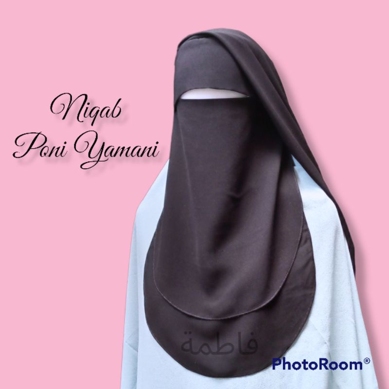 Cadar Niqab Yaman Saudi Sifon Arab Jetblack Premium