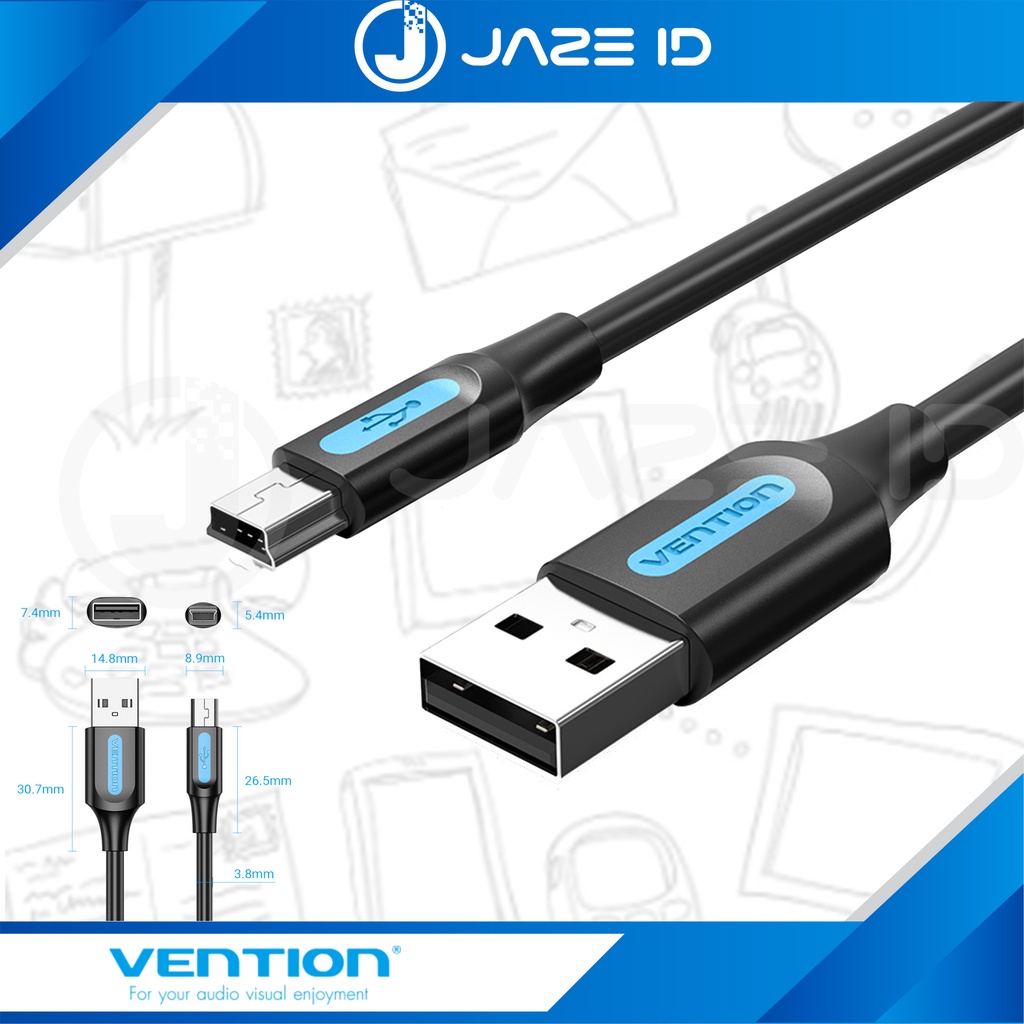 Vention Kabel Data Mini USB Type B Harddisk HDD HARD DISK 2M 3M