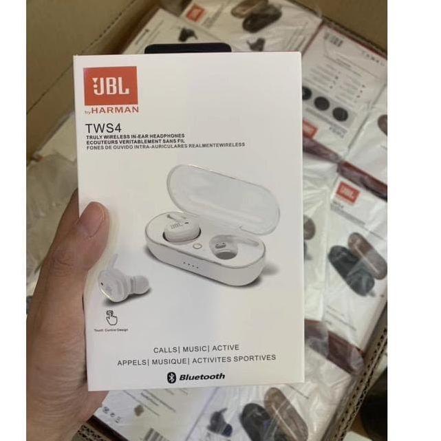 Headset Wireless Bluetooth 5.0 Earphones TWS 4 TWS-4 TWS4 - Putih