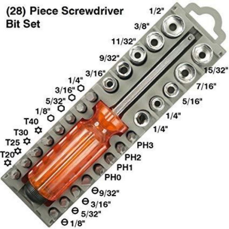 Obeng Sok Set 28 Pcs / Kunci Sock 28 in 1 Screwdrive Bit Mata Socket