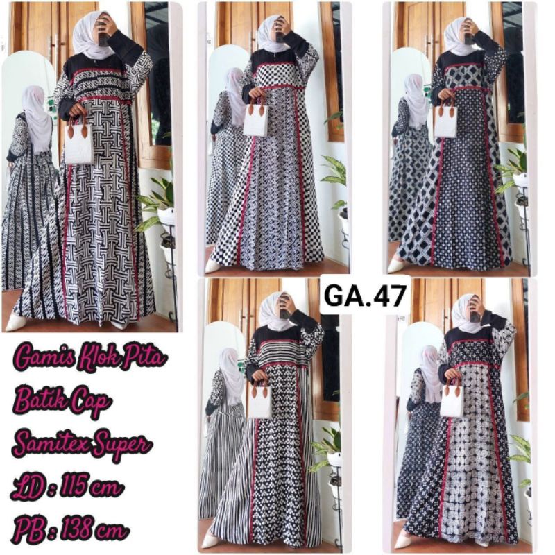 gamis klok cap pita