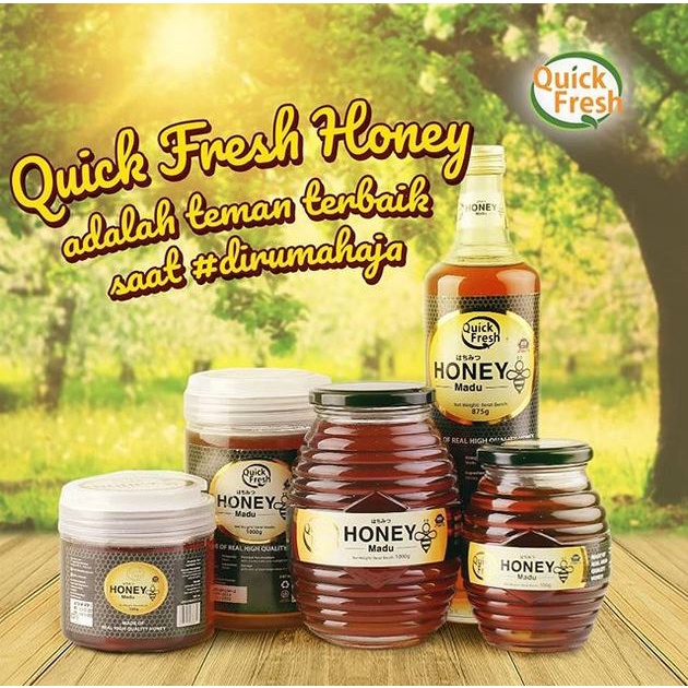 

QH Quick Fresh Honey / Madu Murni Asli 2250gr (Antique Bottle)