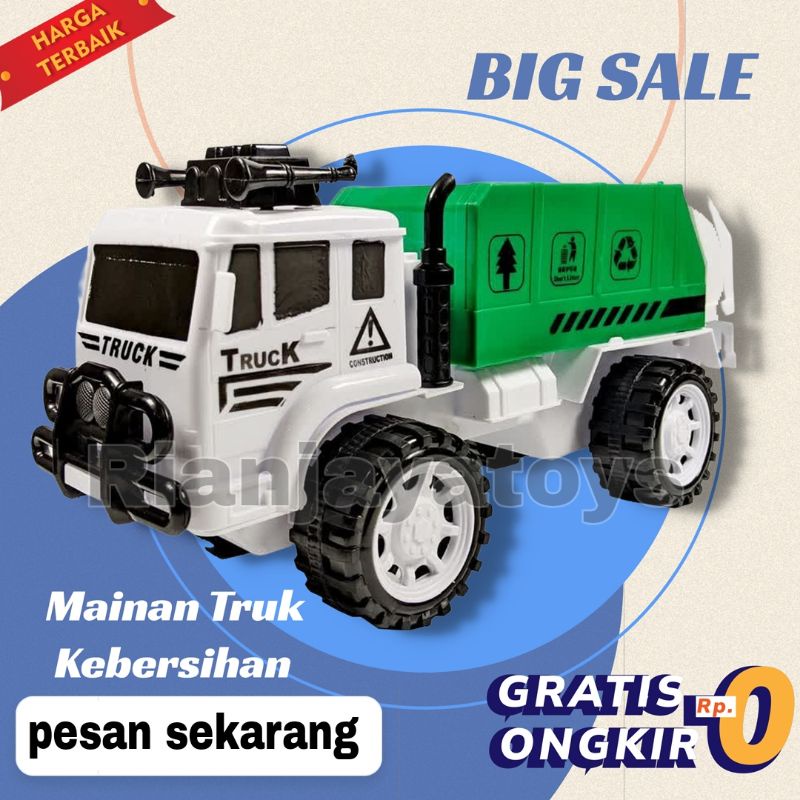 MAINAN MOBIL TRUK PASIR - MAINAN ANAK TRUK CRANE - MAINAN TRUK SAMPAH