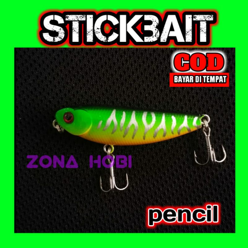 umpan pancing casting lure stickbait top water wtd