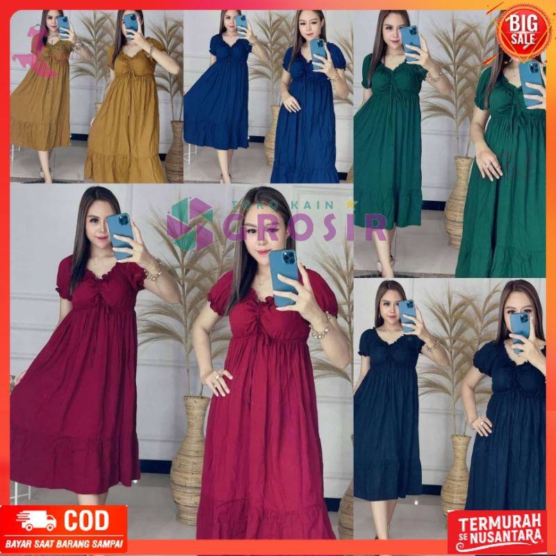 Daster polos Kerut Dada terbaru viral