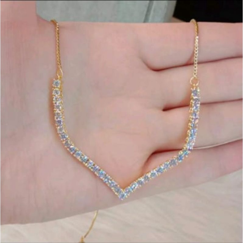 kalung Fuji Aurel lagi trending gold/silver titanium stainles steel