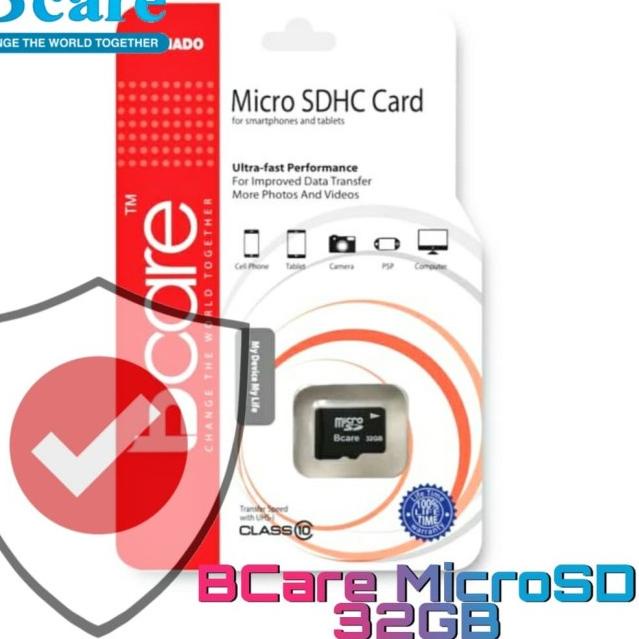 BCare MicroSD Memory Card 32GB / Micro SDHC Memory Card Original