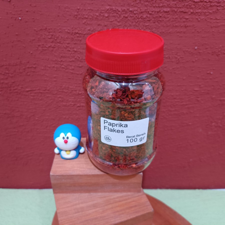 

Paprika Kering Cacah 100 gr / Red Bell Pepper Dried Flakes / Cacah Sangat Kasar / Rempah / Bumbu Masak / Spices
