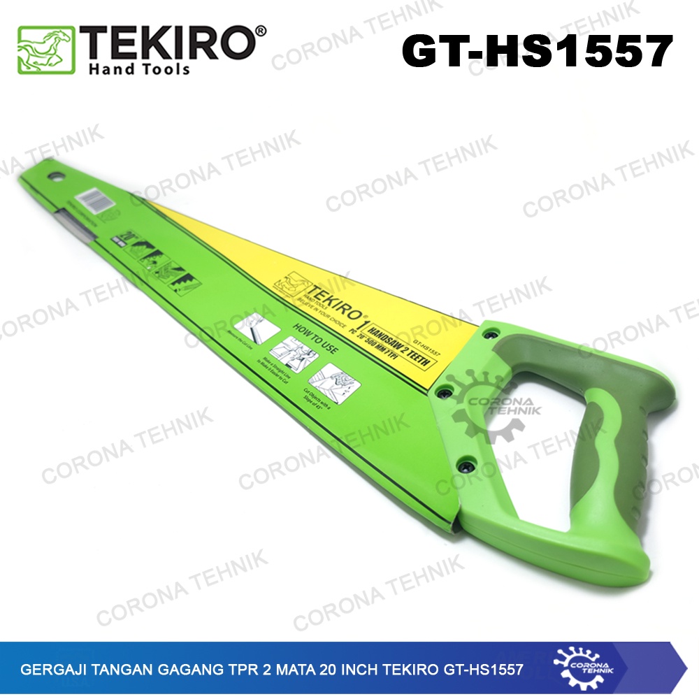 GT-HS1557 - Gergaji Tangan Gagang TPR 2 Mata 20 Inch Tekiro