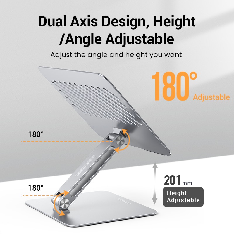 Ugreen Stand Holder / Dudukan Ponsel / Tablet / Notebook Model Lipat Vertikal Untuk Meja