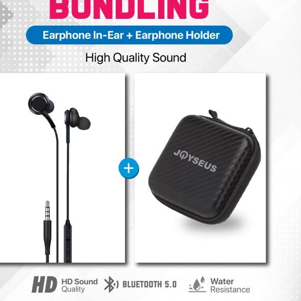 BUNDLING JOYSEUS Earphone In-Ear Sport BASS & Case Square