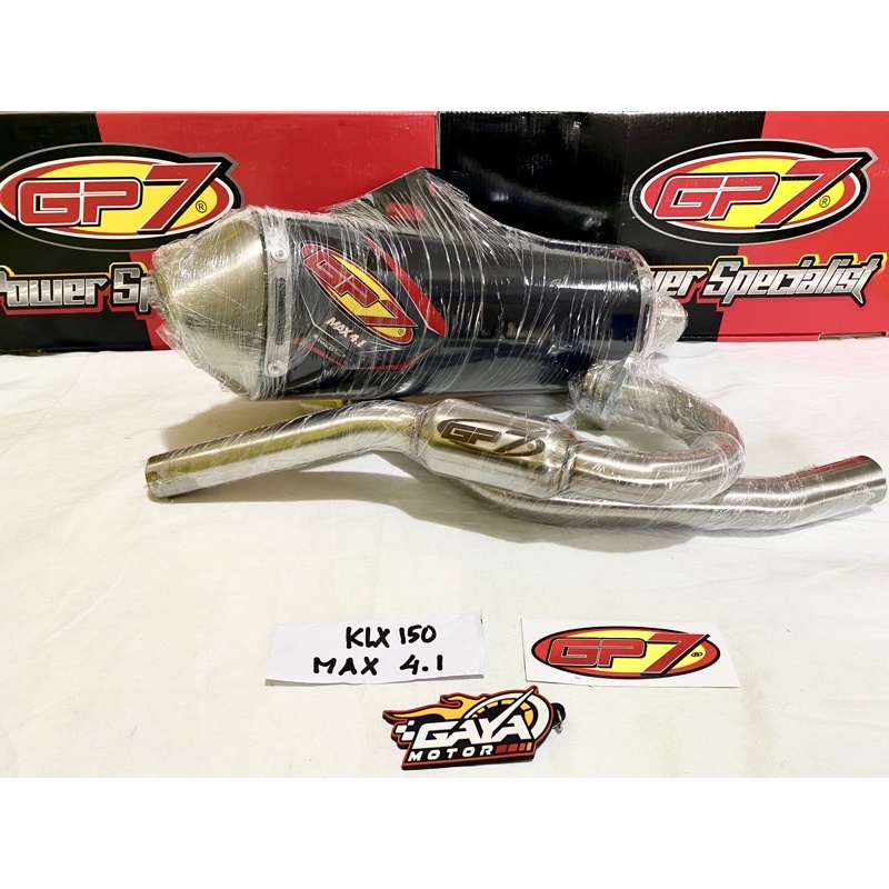 Knalpot GP7 MAX 4.1 KLX 150 CRF 150 WR 155 DTracker 150 Fullsystem jaminan Original GP7