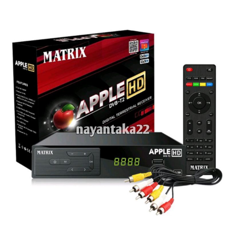 STB TV DIGITAL METRIX  APPLE HD MERAH MURAH, SET BOK TV DIGITAL METRIK  YOUTUBE MEECAST  MURAH , SET