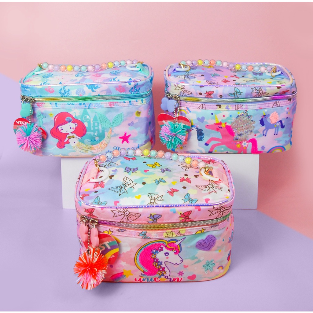 VEST cosmetic /toiletry bag pearl colorfull U2057