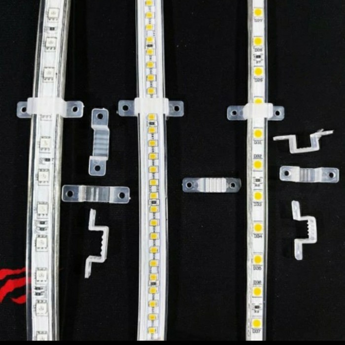 PROMO klem led strip selang 2835/5050 /perekat lampu strip 2835/5050 - klem 5050