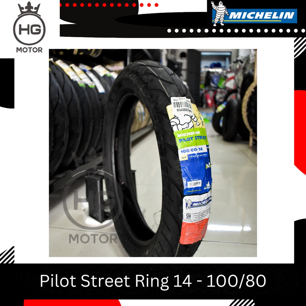 Ban Motor Tubeless Michelin Pilot Street 100/80 - 14 Vario Beat Scoopy