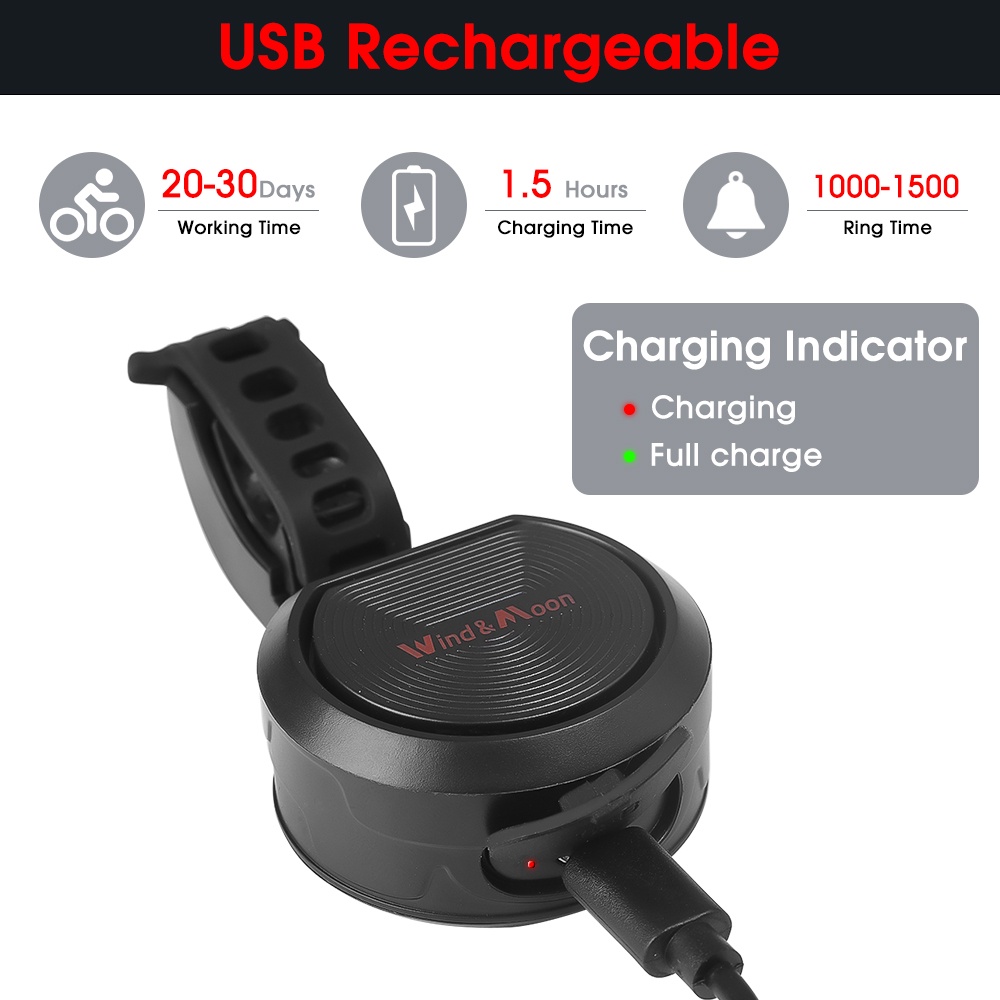 Bel Sepeda Elektrik 80-120dB Anti Maling Dengan Port Charger USB