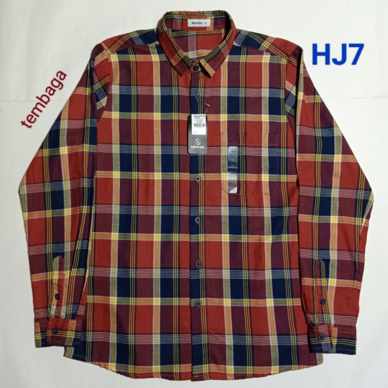 Kemeja Pria Lengan Panjang Merek NEVADA Branded Matahari Original