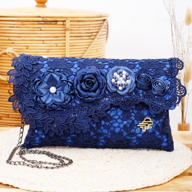 PSH Clutch Wanita Tas Pesta Mewah Wanita Full Brokat Alc