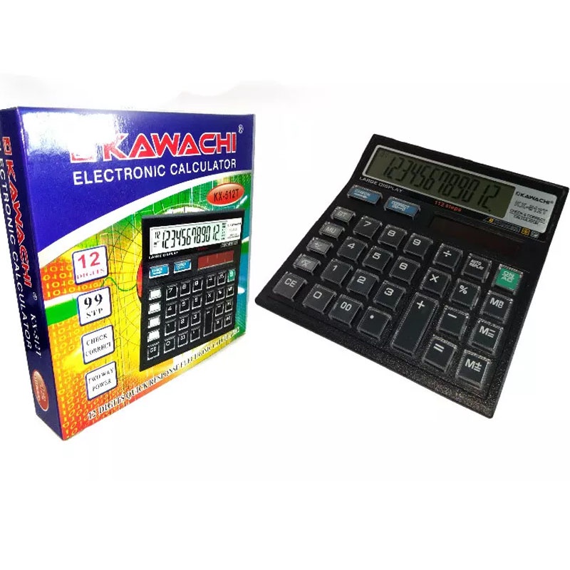 Kalkulator Kawachi KX-512 KX 512 KX512 KAWACHI KX-512 12 DIGIT Elektronic Grosir Murah KAWACHI KX-512