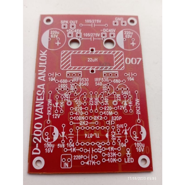 pcb power class d 200w