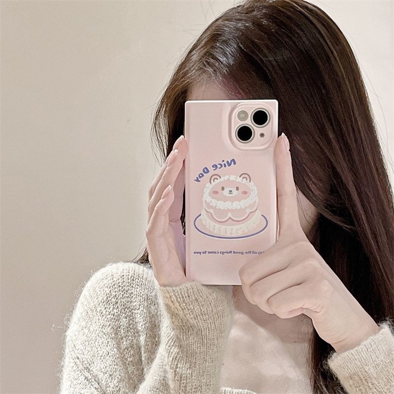 Case Desain Kue Beruang Untuk IPhone 12 13 14 11 Pro Max Ttghg