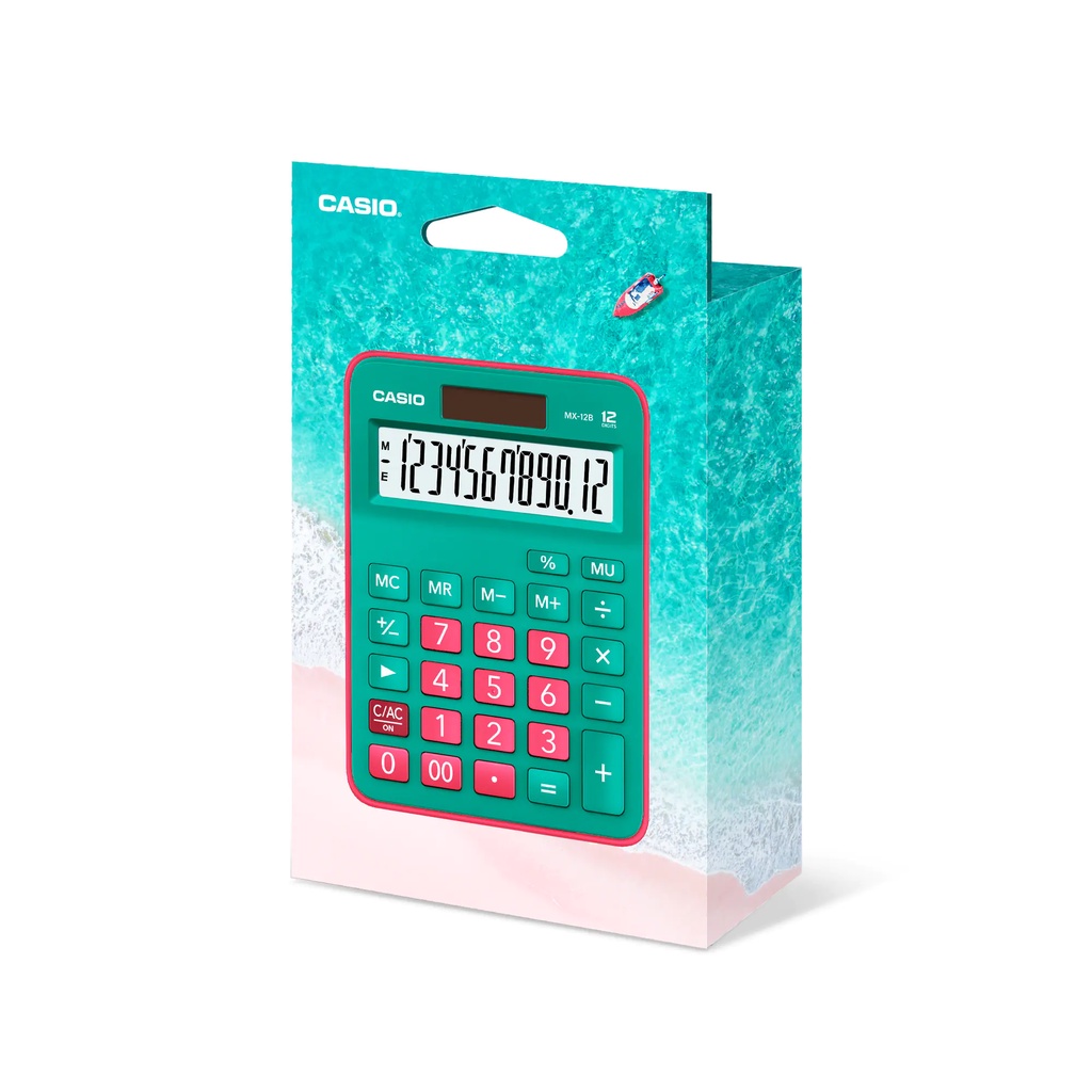 Kalkulator Casio 12 Digit MX-12B Green Red