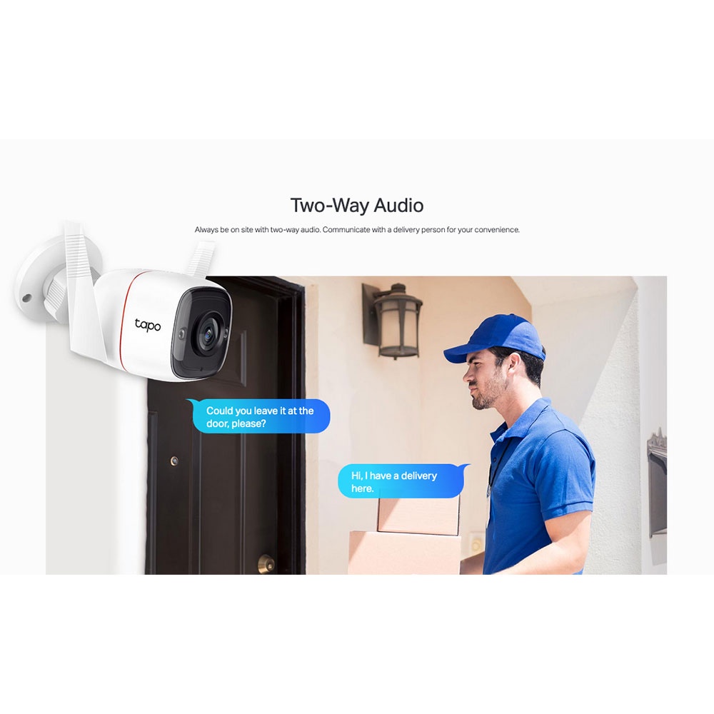 TP-LINK Outdoor Security Wi-Fi Camera 3MP - Tapo C310 - White