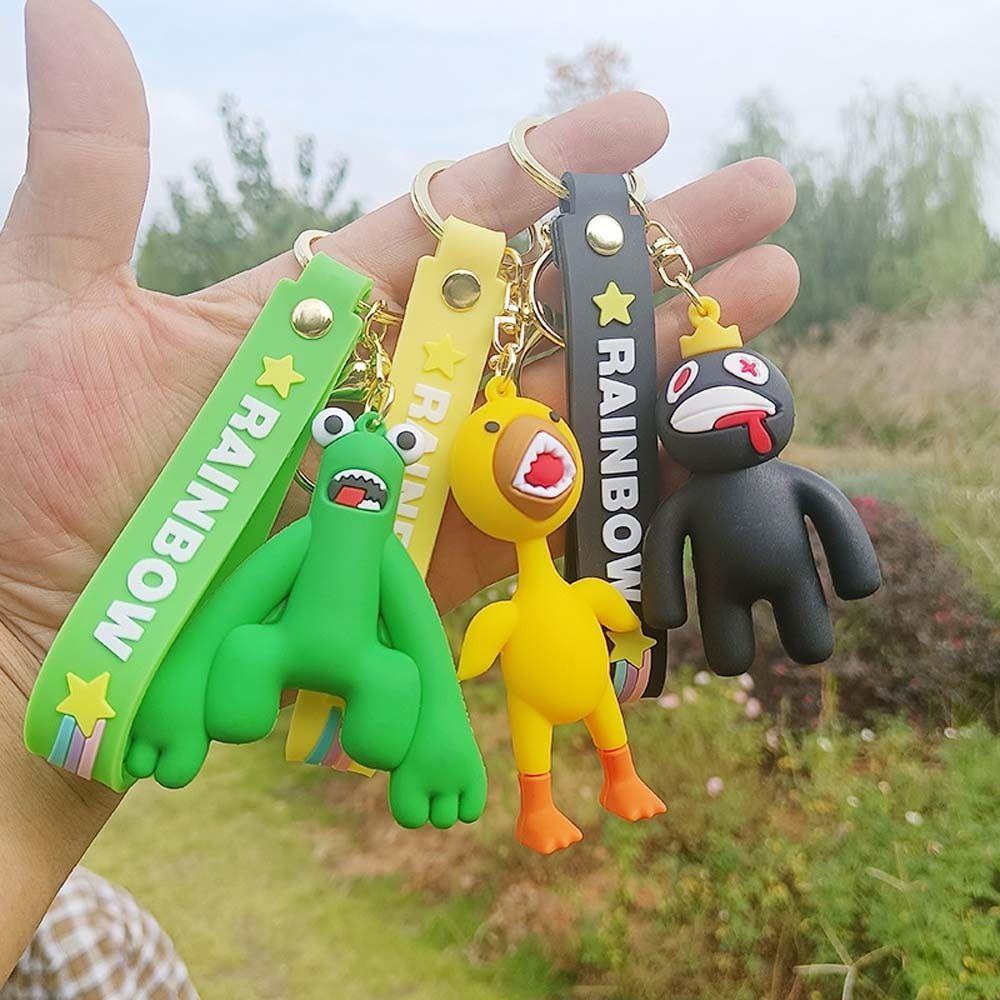 NEEDWAY Needway Roblox Rainbow Friend Gantungan Kunci Ant-Man Anak Hadiah Villain Action Figure Biru Slobber Mobil Liontin Permainan Karakter Perhiasan Key Ring