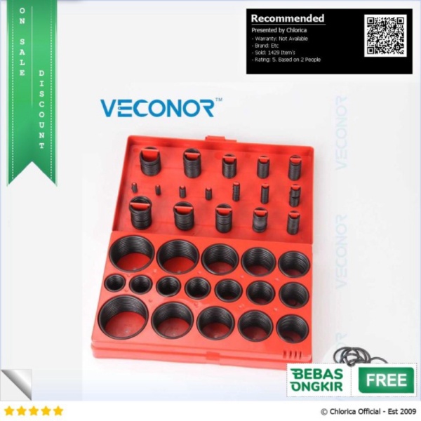 

Dijual VECONOR Karet Rubber O Ring Universal Seal Tightening 419PCS - E010029 - Merah Etc Diskon