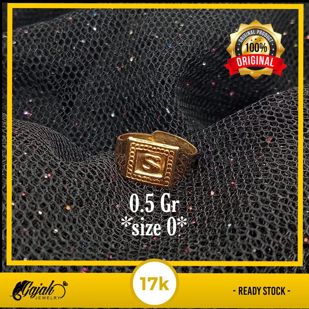 Cincin anak emas 17K - 0.5 gr kadar 750 - 3996