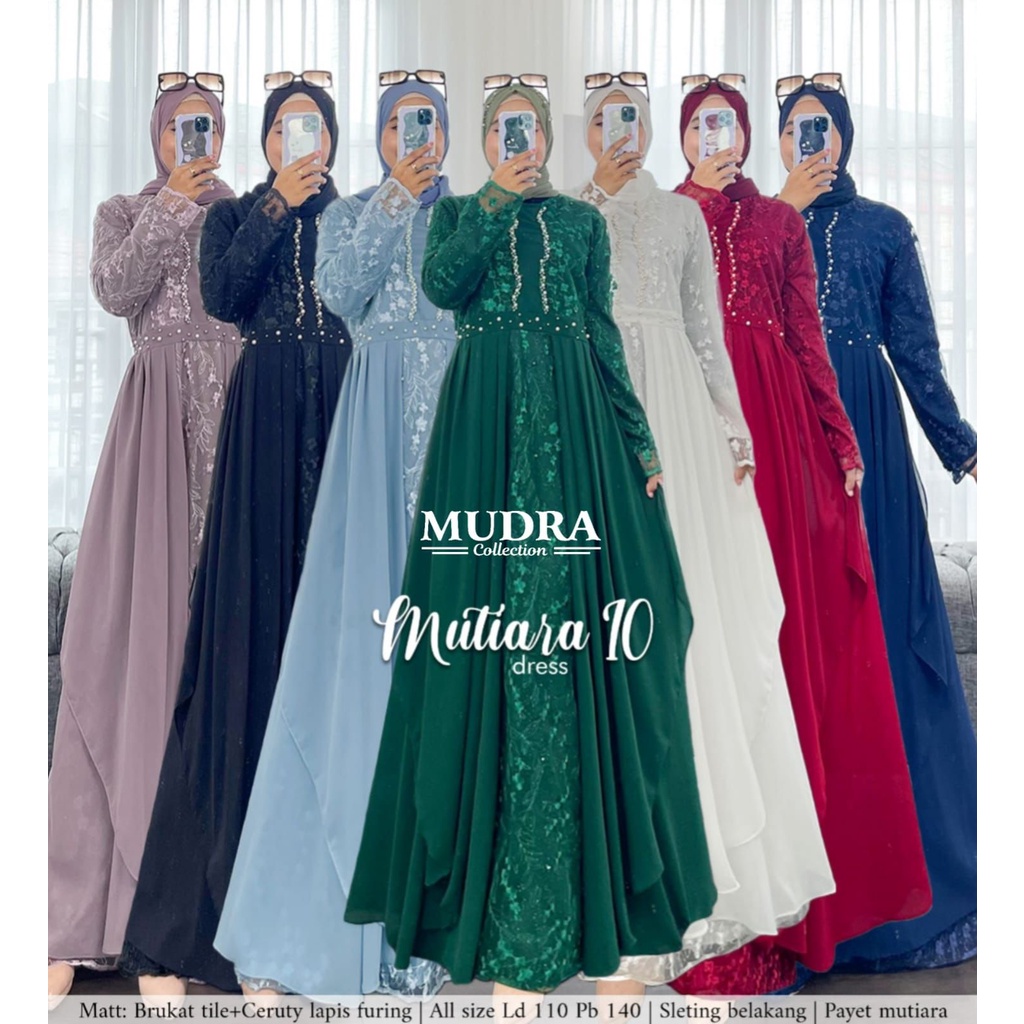 GAMIS BRUKAT MUTIARA ORI BY MUDRA HIJAB