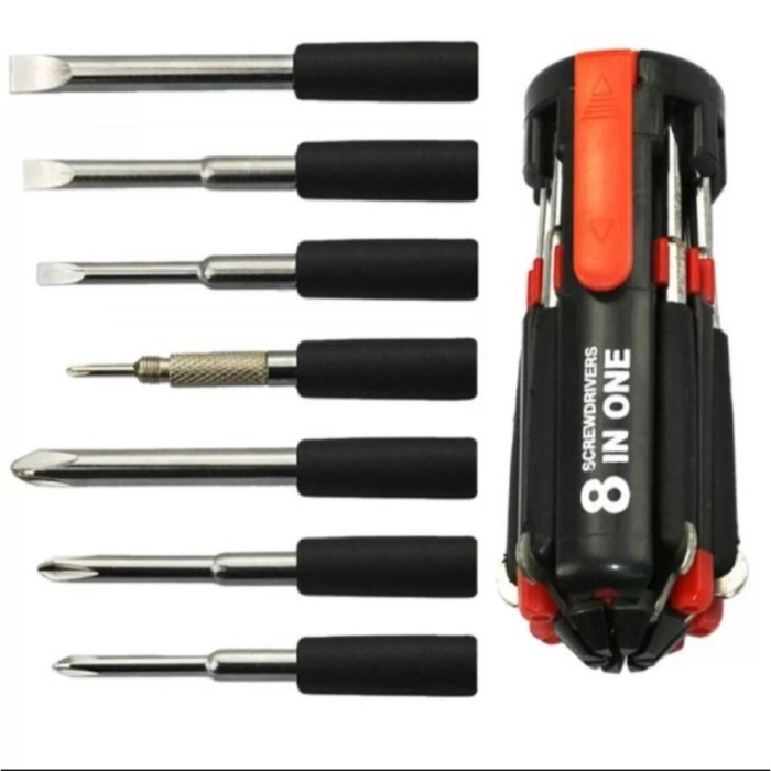 barokah gamis 18 in 1 obeng 8 in 1 multifungsi dilengkapi Lampu LED