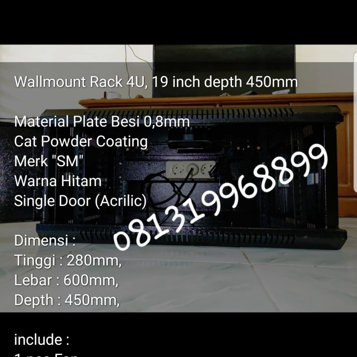[Ready] Rak Server 4U / Wallmount Closed Rak 4U