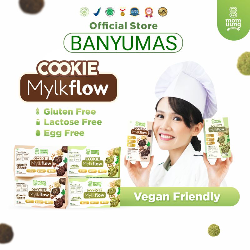 Mom Uung Cookie Mylkflow / MomUung Kukis / Ekstrak Kelor Almond Oat Vegan Friendly / Banyumas