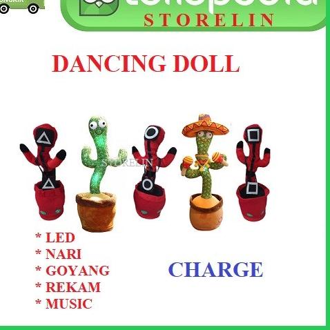 Mainan Kaktus Goyang Gerak Joget Bisa Ngomong Bicara Rekam Dancing