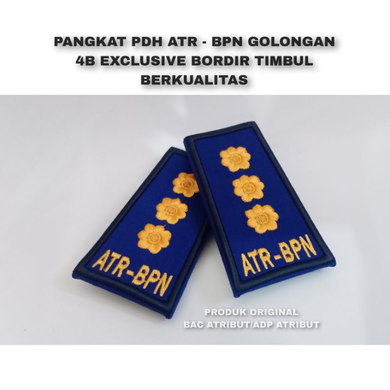 Jual Pangkat PDH ATR - BPN Golongan 4b Bordir | Shopee Indonesia