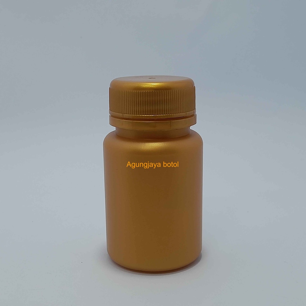 Ester C 60 Kapsul Emas Hdpe / Botol Obat / Botol Ester C 60 Kapsul Emas / Botol Obat Kosong