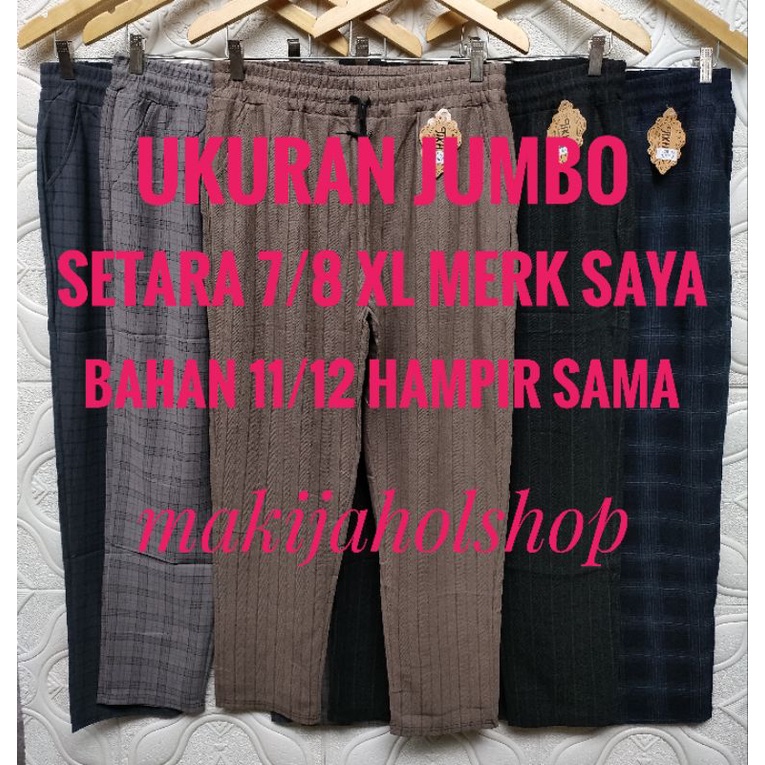 CELANA IMPOR SUPER JUMBO bahan catton polyester