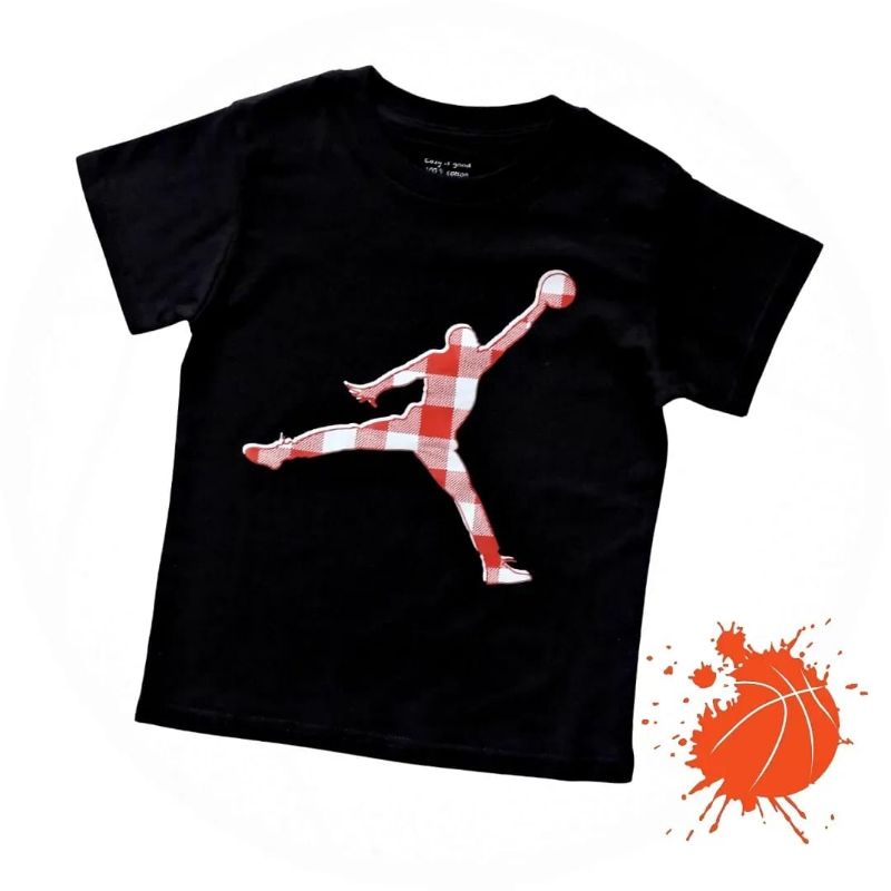 Kaos Jordan Anak Laki Laki Full Print Premium Keren Bahan Cotton Combed 30s Usia 3 4 5 6 7 Tahun