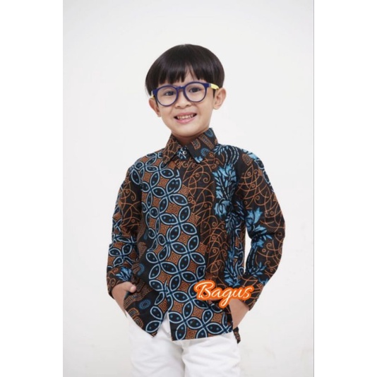 TERBARU Couple sweet || couple batik ayah dan anak cowok BATIK motif seno biru size M L XL XXL 3L 4L 5L