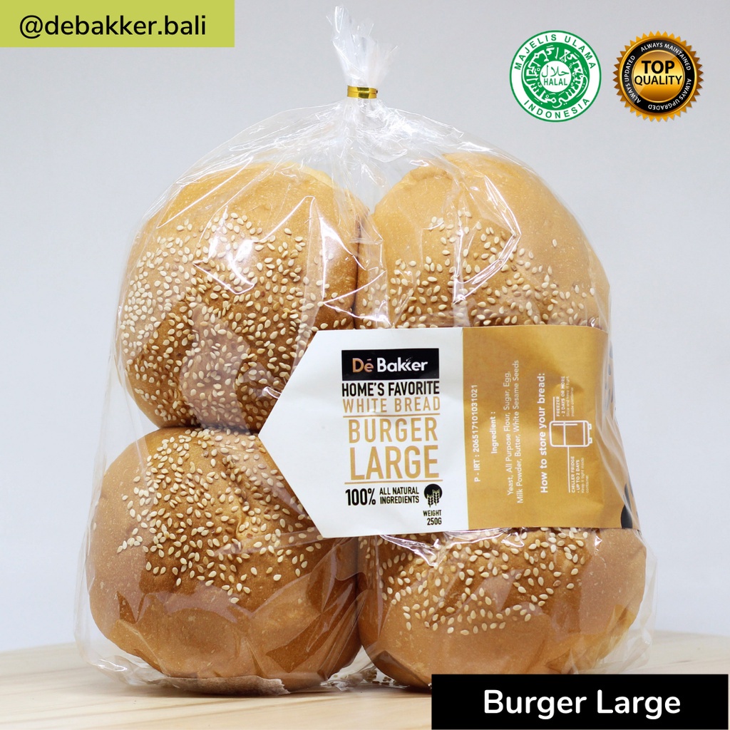 

Debakker Bali Burger Large - Healthy Food - Diet Snack - Bread Roti