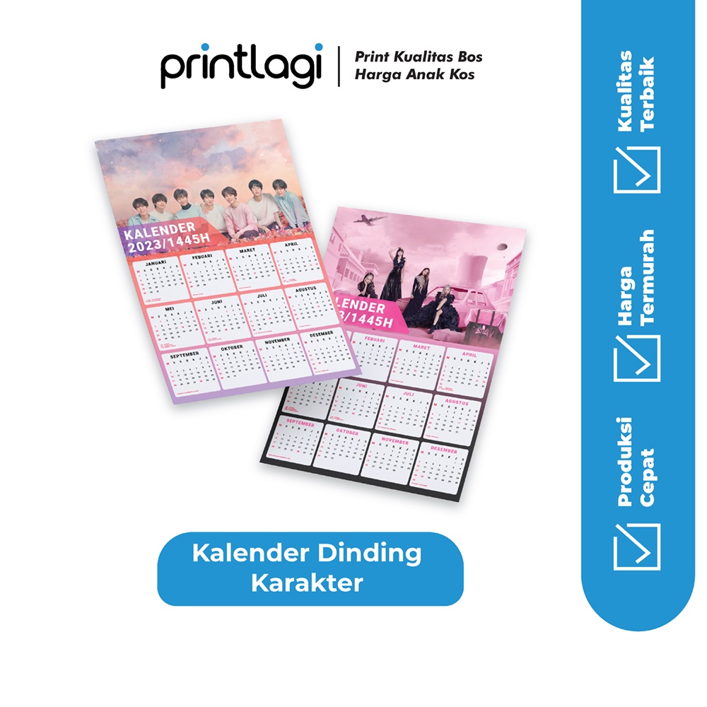 

Cetak Kalender Dinding Karakter / Kartun / Anime / Band / Kalender Murah / Kalender Lucu