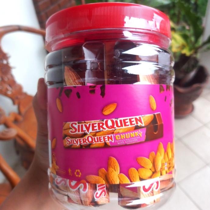 

coklat silverqueen chunky bar jar ALMONDS isi 12 x 30gr