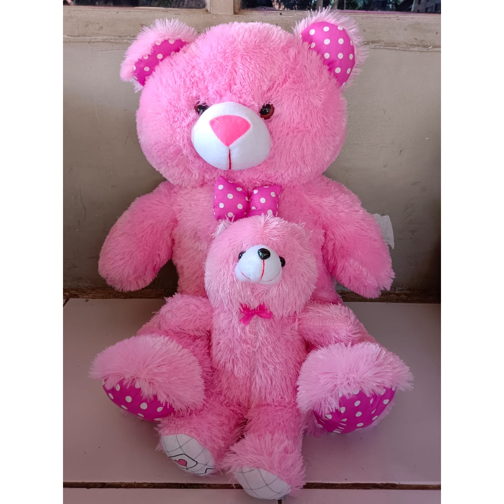 Paket hemat Boneka teddy bear jumbo 70cm beranak ( 1besar 1 kecil )