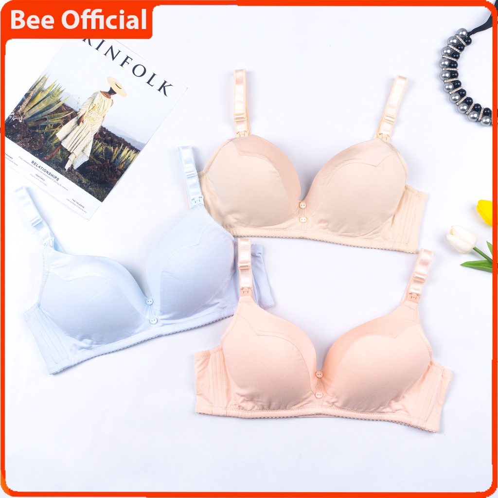 BEE - Bra Menyusui Cup C / Bh Ibu Menyusui Nursing Maternity Bra Kancing Tiga 1619